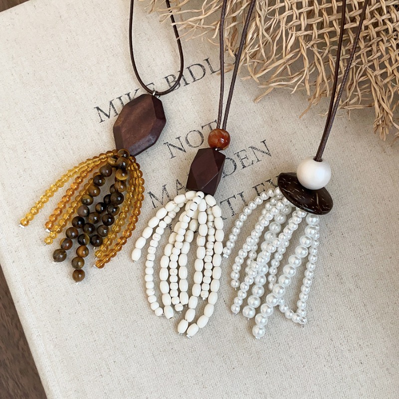 Pearl Choker Necklace Vintage - Colliers pendentifs à pampilles pour femmes,