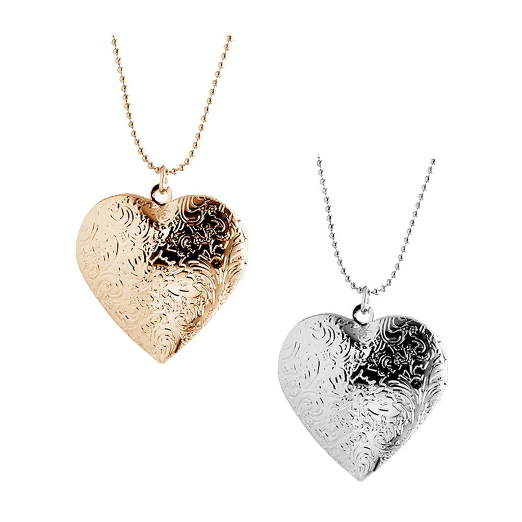 Heart Locket Necklace Photo - Collier avec pendentif médaillon photo en