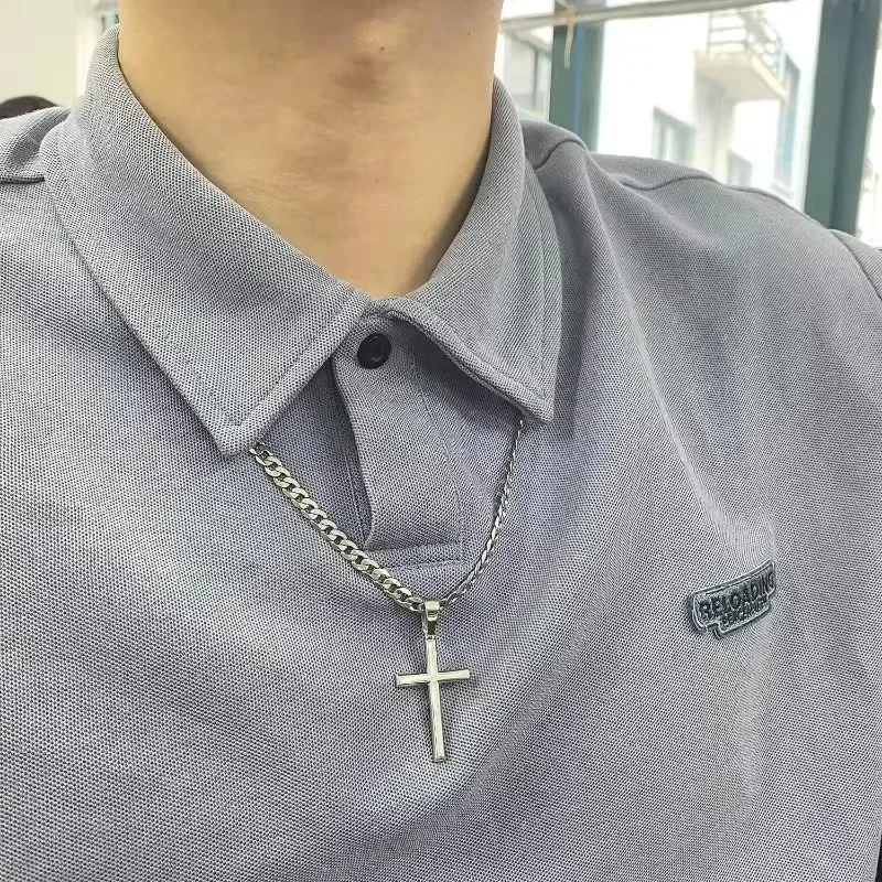 Collier croix en argent regard - 925 Sterling Silver Chain Necklace Men avis et prix