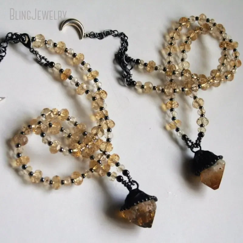 8 pièces, collier ras du cou e - Crystal Pendant Necklace Natural Stone avis et prix