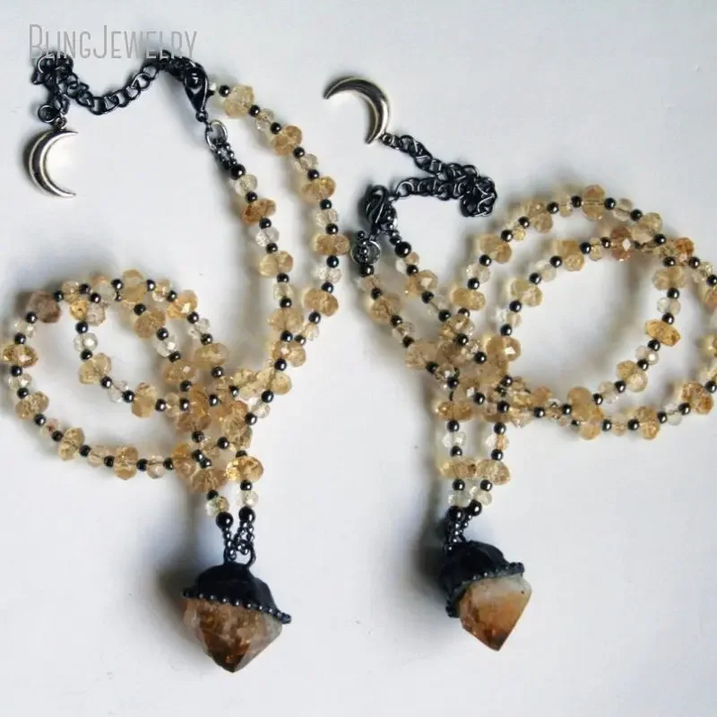 8 pièces, collier ras du cou e - Crystal Pendant Necklace Natural Stone avis et prix