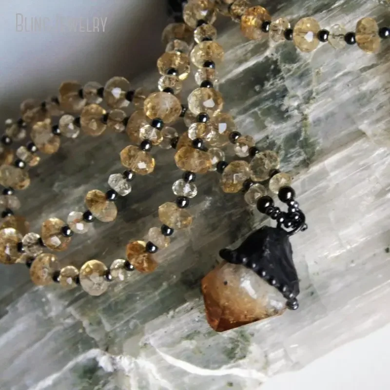 8 pièces, collier ras du cou e - Crystal Pendant Necklace Natural Stone avis et prix