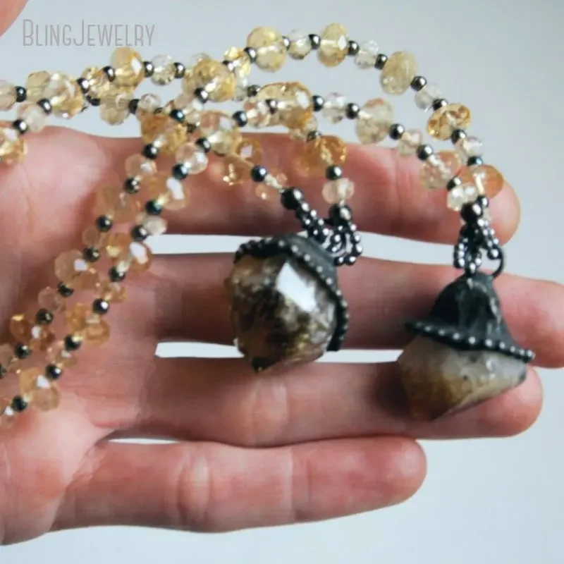 8 pièces, collier ras du cou e - Crystal Pendant Necklace Natural Stone avis et prix