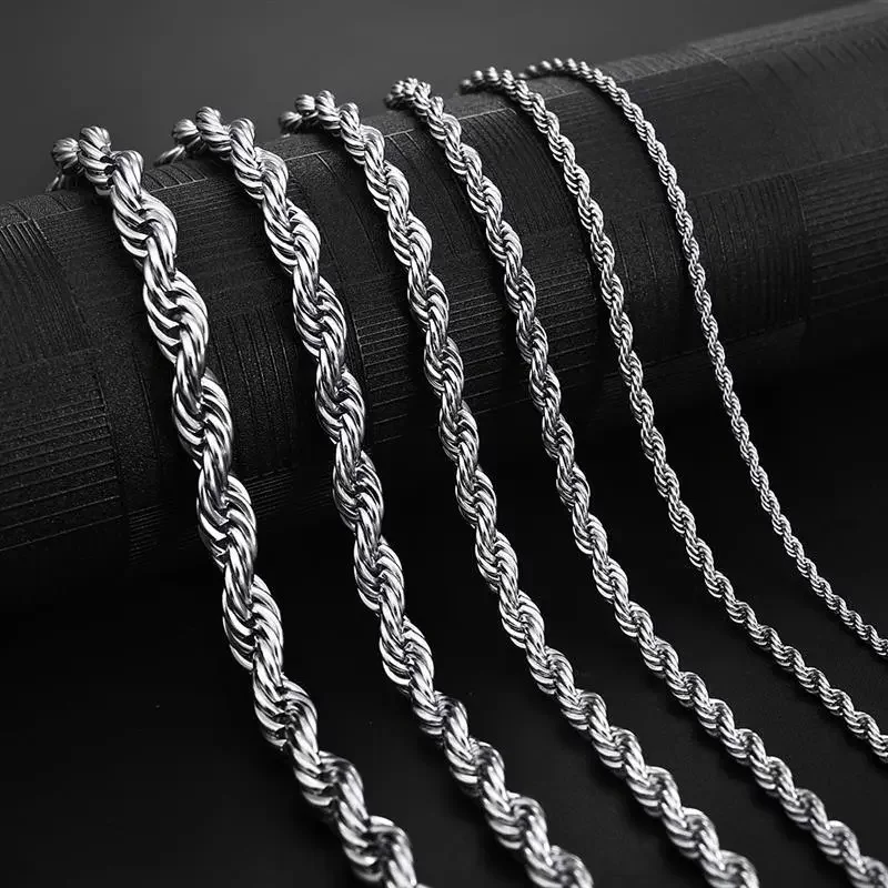 Collier chaîne en corde pour h - 925 Sterling Silver Chain Necklace Men avis et prix