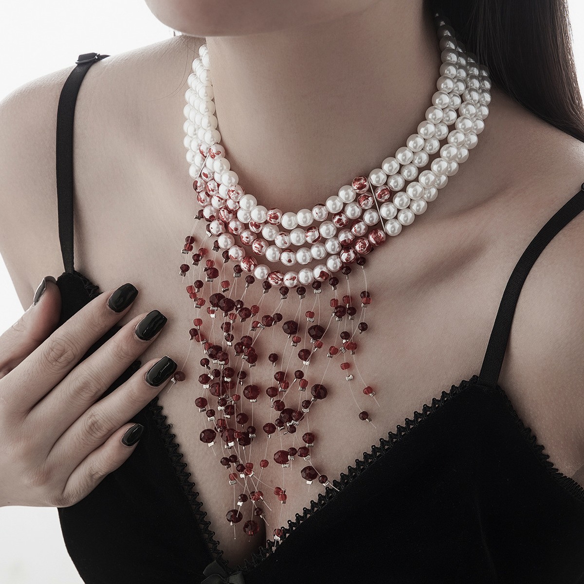 Collier ras de cou gothique av - Pearl Choker Necklace Vintage avis et prix