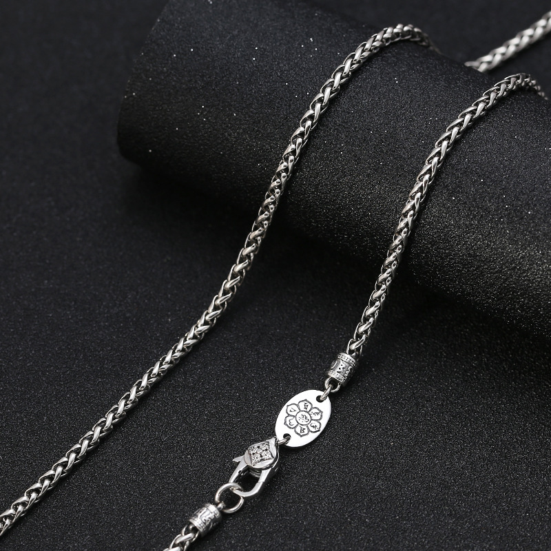 Chaîne en argent sterling S925 - 925 Sterling Silver Chain Necklace Men avis et prix