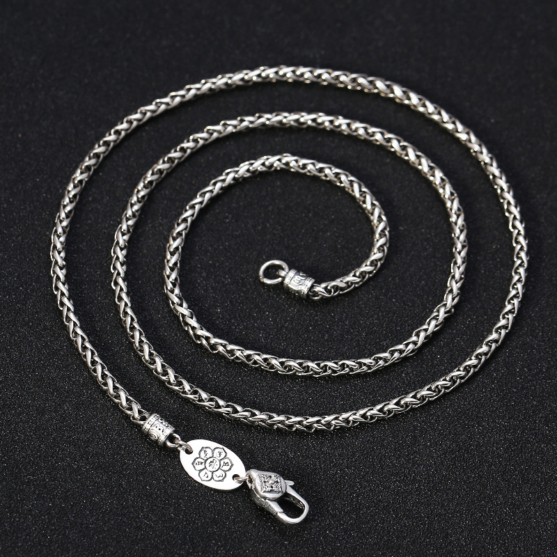 Chaîne en argent sterling S925 - 925 Sterling Silver Chain Necklace Men avis et prix