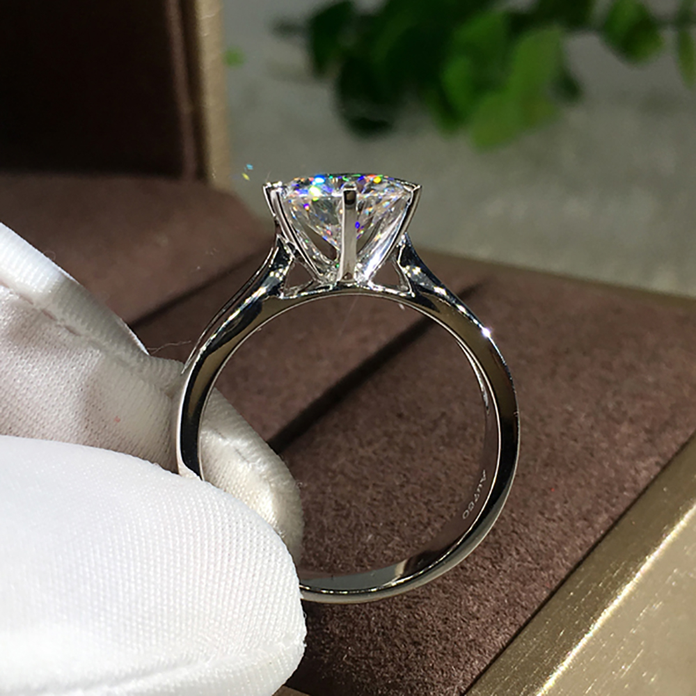 Bague de fiançailles en or bla - Moissanite Engagement Ring 1 Carat avis et prix