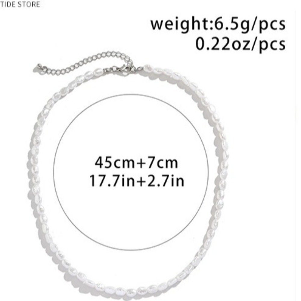 Collier ras du cou simple en f - Pearl Choker Necklace Vintage avis et prix