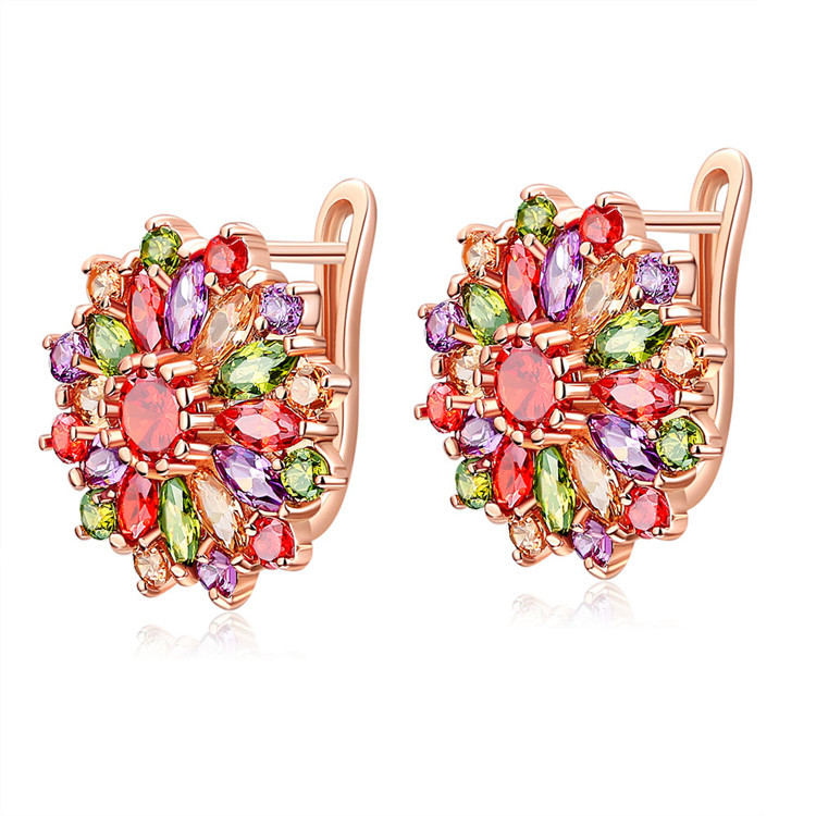Boucles d'oreilles fleur en cr - Earrings avis et prix