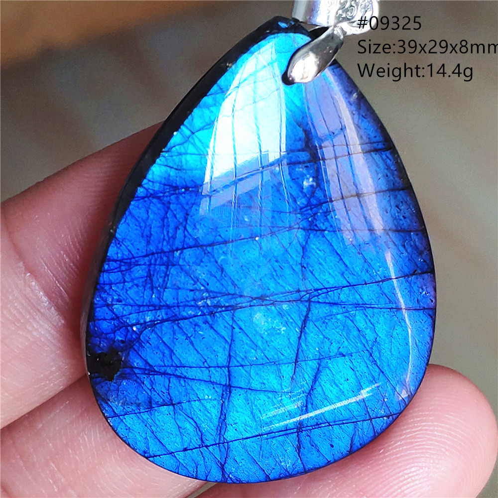 Pendentif en labradorite bleue - 925 Sterling Silver Chain Necklace Men avis et prix