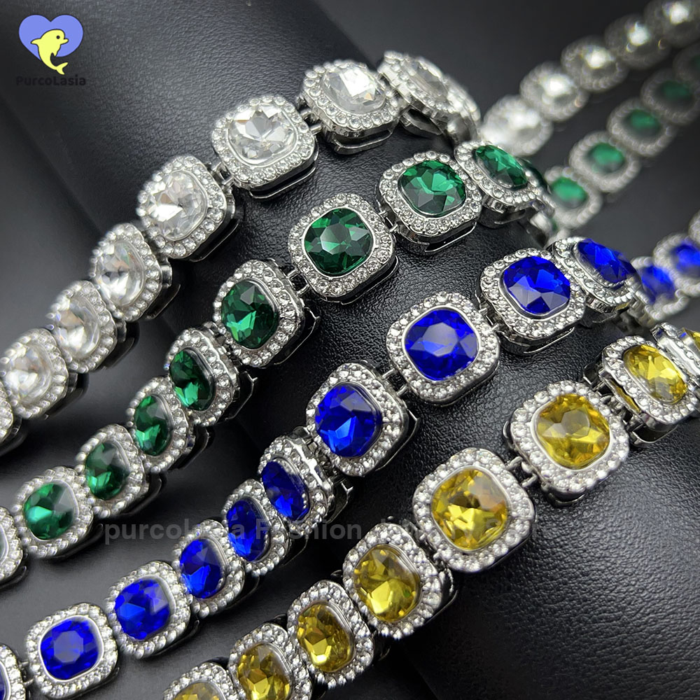 Bracelet glacé multicolore bri - Cuban Link Chain 12Mm avis et prix