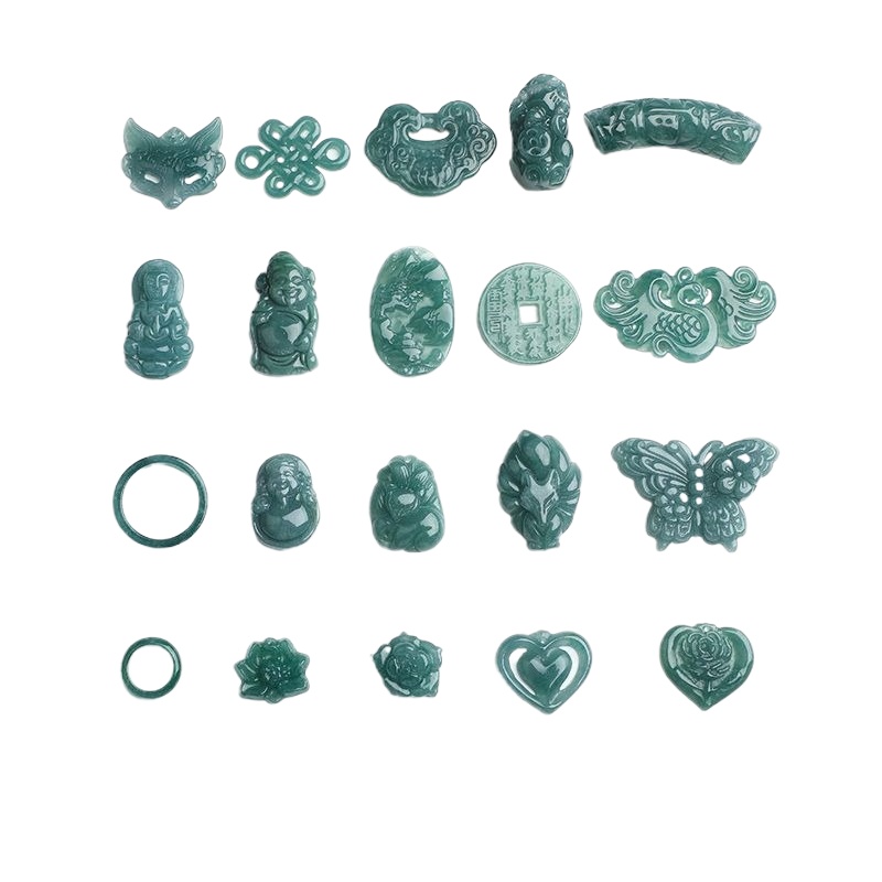 2 pièces, jadeite bleu naturel - Earrings avis et prix