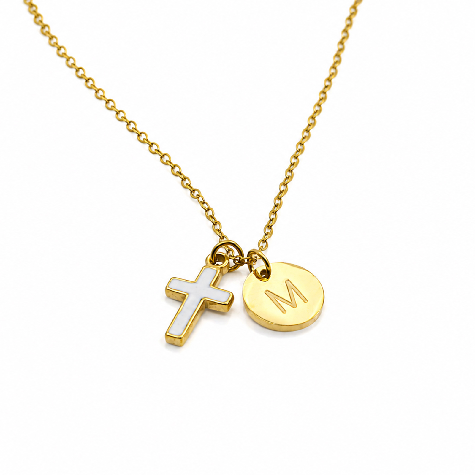 Collier avec initiale en forme - Initial Letter Necklace 18K Gold avis et prix