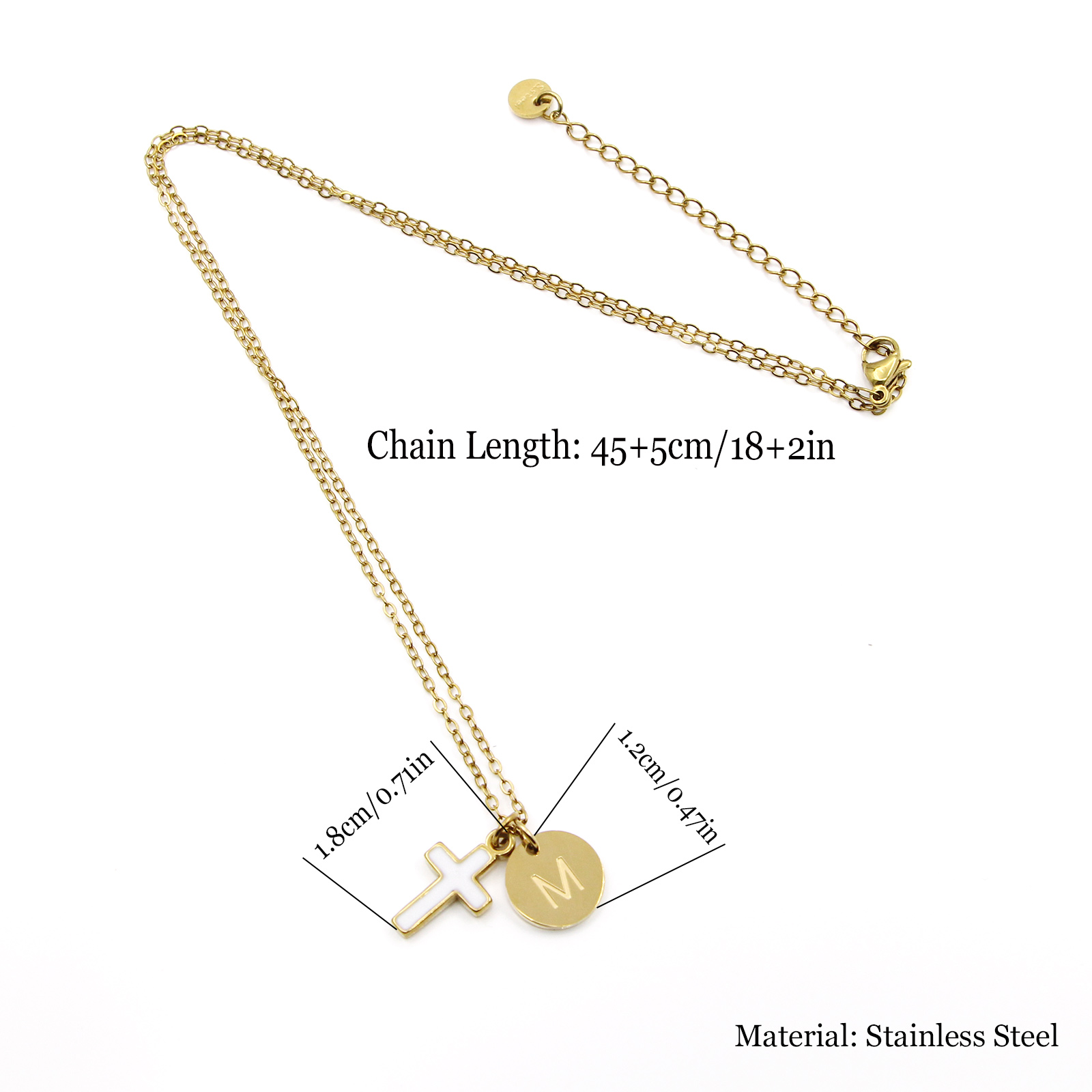 Collier avec initiale en forme - Initial Letter Necklace 18K Gold avis et prix