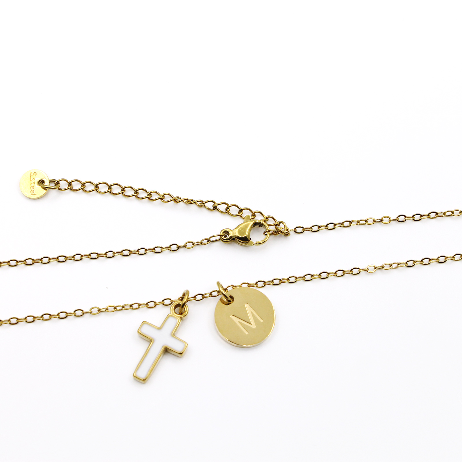 Collier avec initiale en forme - Initial Letter Necklace 18K Gold avis et prix