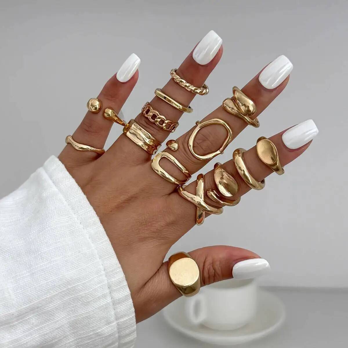 IngeSight.Z 14 pièces/ensemble - Vintage Punk Knuckle Rings Set avis et prix