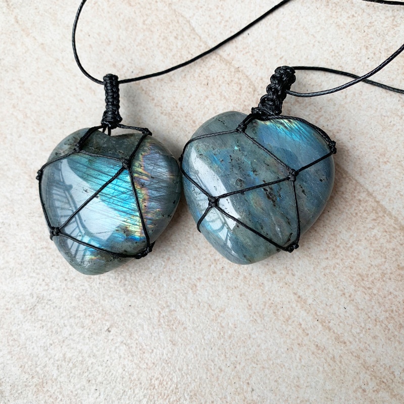 Collier pendentif en forme de  - Crystal Pendant Necklace Natural Stone avis et prix