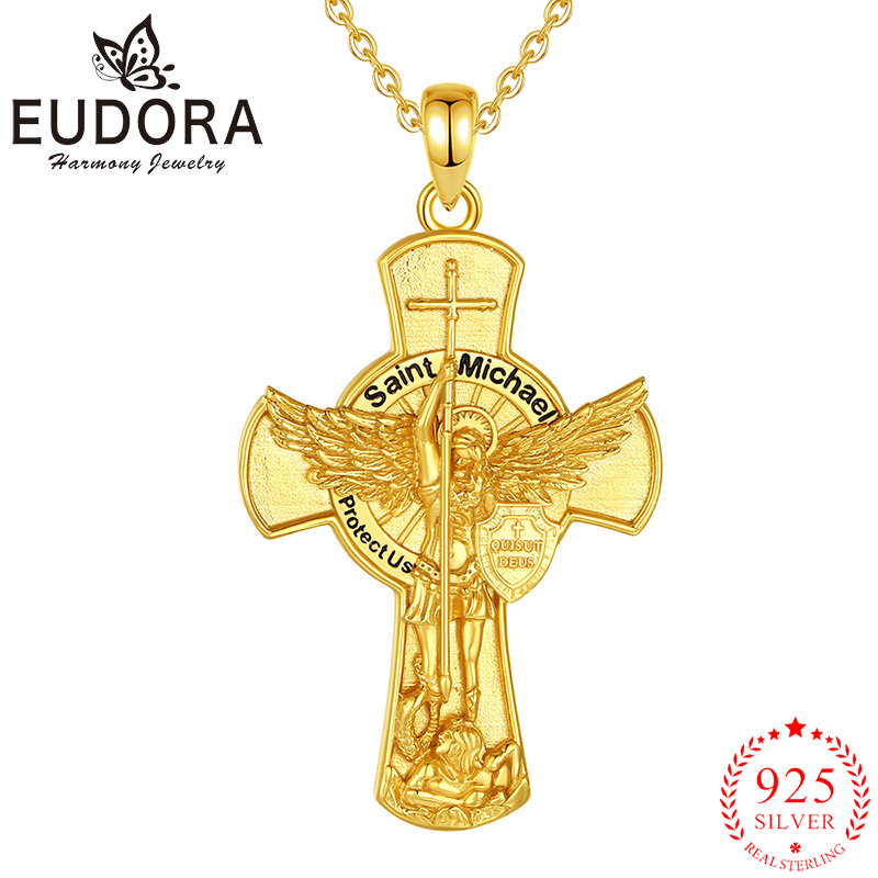 Eudora St. Michael archange co - 925 Sterling Silver Chain Necklace Men avis et prix