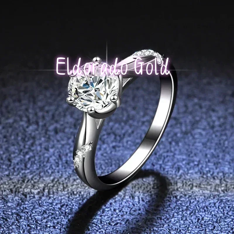 Eldorado Gold - Bague en plati - Moissanite Engagement Ring 1 Carat avis et prix