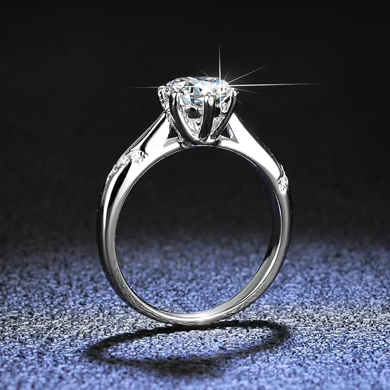 Eldorado Gold - Bague en plati - Moissanite Engagement Ring 1 Carat avis et prix