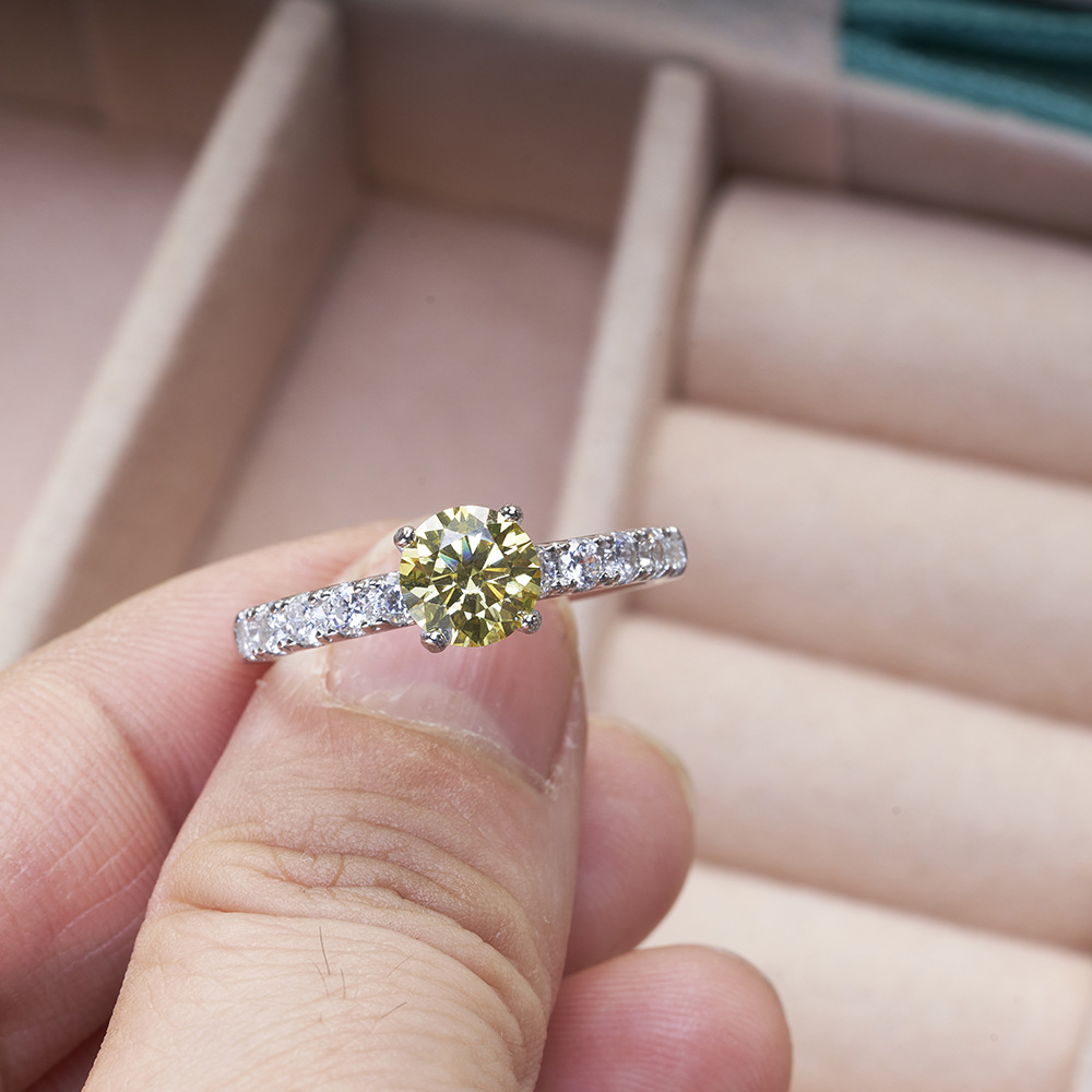 Bague en moissanite 1 carat D  - Moissanite Engagement Ring 1 Carat avis et prix